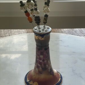Vintage Hat Pin Holder and Hat Pins
